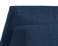 Sunpan Cascade Swivel Armless Chair In Liv Dove/Indigo/Pearl/Wicker