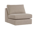 Sunpan Cascade Swivel Armless Chair In Liv Dove/Indigo/Pearl/Wicker
