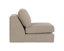Sunpan Cascade Swivel Armless Chair In Liv Dove/Indigo/Pearl/Wicker