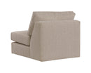 Sunpan Cascade Swivel Armless Chair In Liv Dove/Indigo/Pearl/Wicker