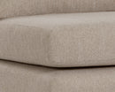 Sunpan Cascade Swivel Armless Chair In Liv Dove/Indigo/Pearl/Wicker