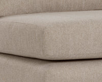 Sunpan Cascade Swivel Armless Chair In Liv Dove/Indigo/Pearl/Wicker