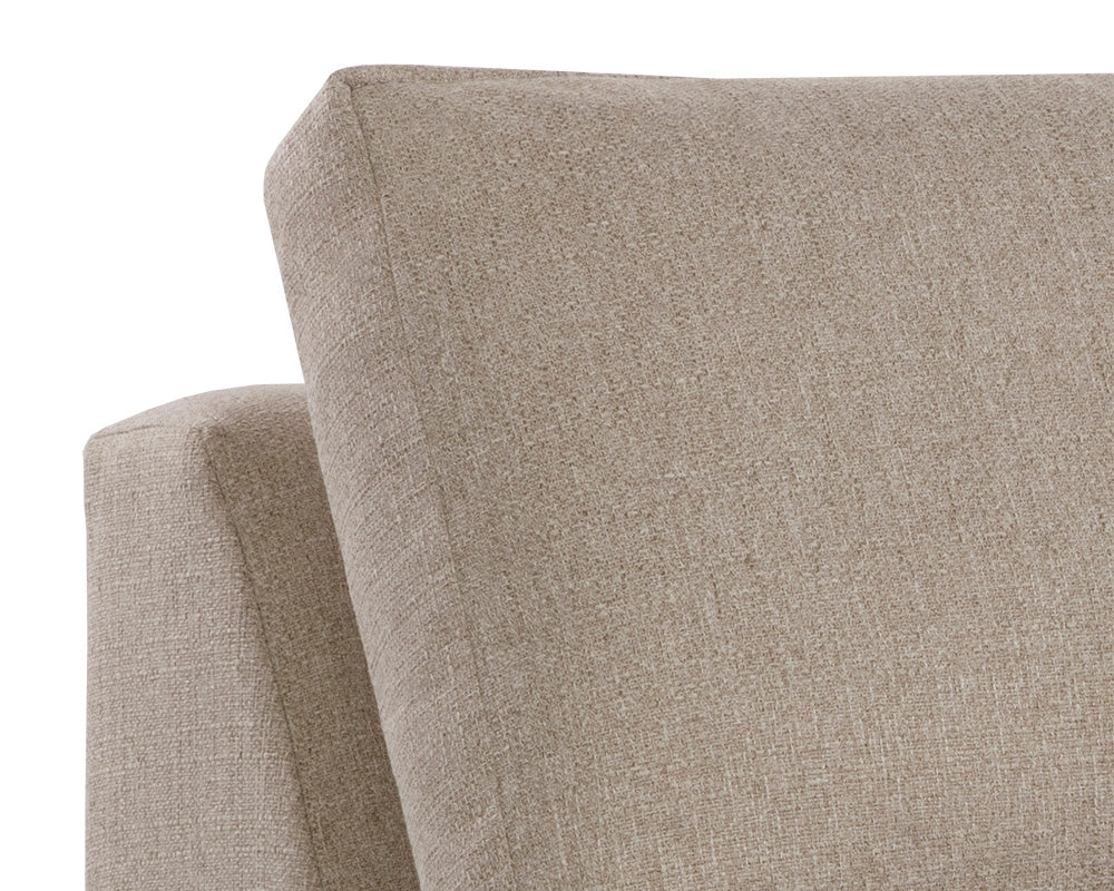 Sunpan Cascade Swivel Armless Chair In Liv Dove/Indigo/Pearl/Wicker