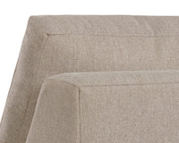 Sunpan Cascade Swivel Armless Chair In Liv Dove/Indigo/Pearl/Wicker
