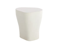 Sunpan Dali End Table in White / Marble Look and Grey - Large