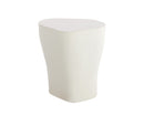 Sunpan Dali End Table In White/Marble Look And Grey - Small