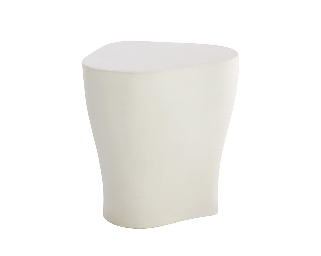 Sunpan Dali End Table in White / Marble Look and Grey - Large