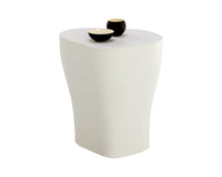 Sunpan Dali End Table In White/Marble Look And Grey - Small