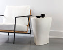 Sunpan Dali End Table in White / Marble Look and Grey - Large