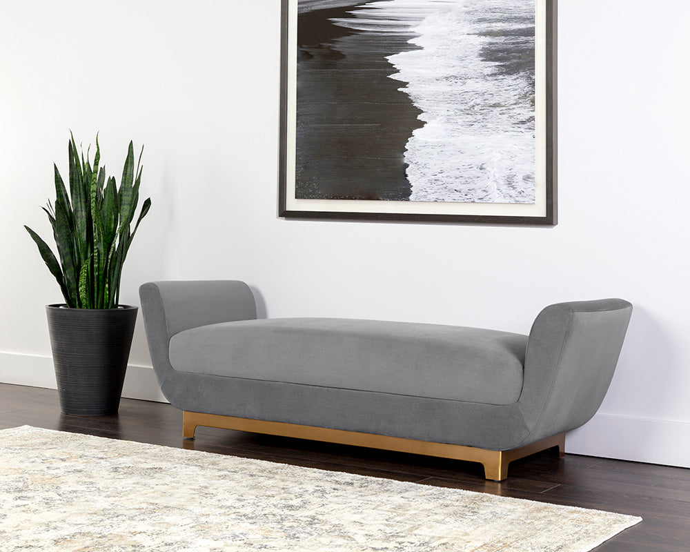 Sunpan Benicio Bench - Antonio Charcoal