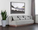Sunpan Amalia Sofa in Polo Club Stone