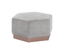 Sunpan Amalia Ottoman in Polo Club Stone