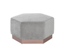 Sunpan Amalia Ottoman in Polo Club Stone