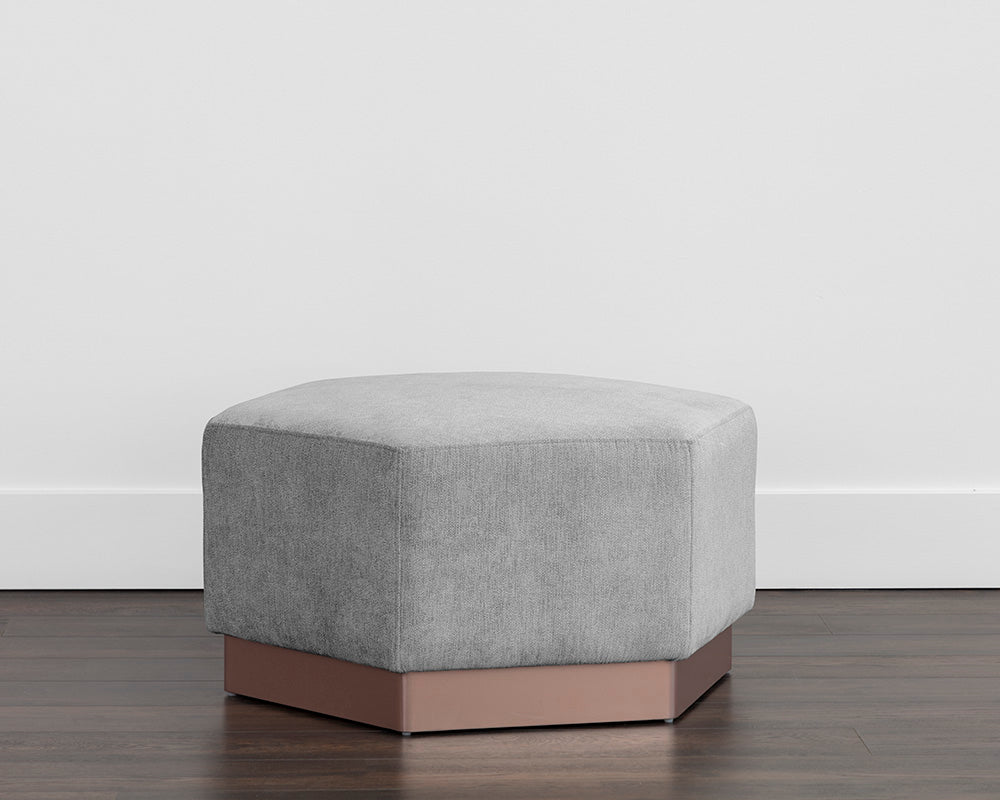 Sunpan Amalia Ottoman in Polo Club Stone