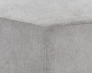 Sunpan Amalia Ottoman in Polo Club Stone