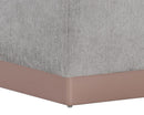 Sunpan Amalia Ottoman in Polo Club Stone