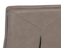 Sunpan Cashel Dining Chair In Alpine Grey Leather/Linea Wood Leather