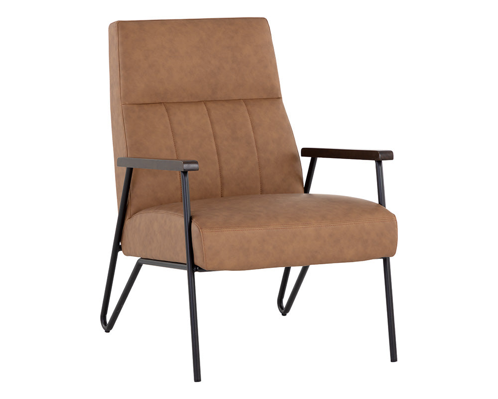 Sunpan Coelho Lounge Chair in Bounce Nut / Bounce Stone / Light Grey
