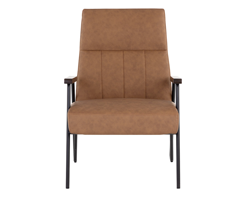 Sunpan Coelho Lounge Chair in Bounce Nut / Bounce Stone / Light Grey
