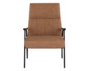 Sunpan Coelho Lounge Chair in Bounce Nut / Bounce Stone / Light Grey