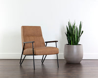 Sunpan Coelho Lounge Chair in Bounce Nut / Bounce Stone / Light Grey