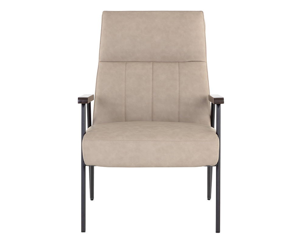 Sunpan Coelho Lounge Chair in Bounce Nut / Bounce Stone / Light Grey