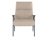 Sunpan Coelho Lounge Chair in Bounce Nut / Bounce Stone / Light Grey