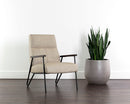 Sunpan Coelho Lounge Chair in Bounce Nut / Bounce Stone / Light Grey