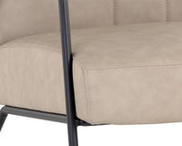 Sunpan Coelho Lounge Chair in Bounce Nut / Bounce Stone / Light Grey