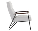 Sunpan Coelho Lounge Chair in Bounce Nut / Bounce Stone / Light Grey