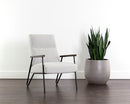Sunpan Coelho Lounge Chair in Bounce Nut / Bounce Stone / Light Grey