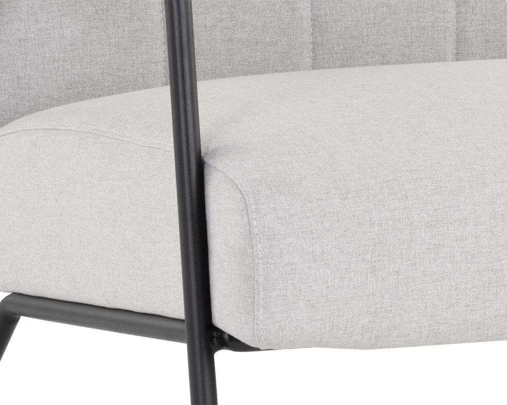 Sunpan Coelho Lounge Chair in Bounce Nut / Bounce Stone / Light Grey