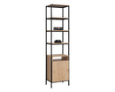 Sunpan Ambrose Modular Bookcase in Rustic Oak And Black - Small