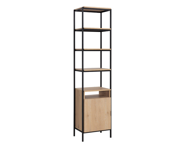 Sunpan Ambrose Modular Bookcase in Rustic Oak And Black - Small