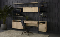 Sunpan Ambrose Modular Bookcase in Rustic Oak And Black - Small