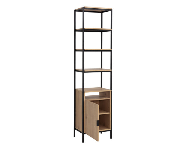Sunpan Ambrose Modular Bookcase in Rustic Oak And Black - Small