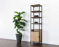 Sunpan Ambrose Modular Bookcase in Rustic Oak And Black - Small