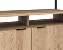 Sunpan Ambrose Modular Bookcase in Champagne Gold And Cream/Rustic Oak And Black - Large
