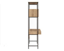Sunpan Ambrose Modular Bookcase in Champagne Gold And Cream/Rustic Oak And Black - Small