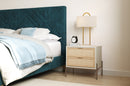 Sunpan Avida Nightstand in Champagne Gold and Cream/Black