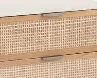 Sunpan Avida Nightstand in Champagne Gold and Cream/Black