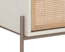 Sunpan Avida Nightstand in Champagne Gold and Cream/Black