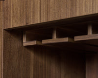 Sunpan Caven Bar Cabinet In Light Oak/Walnut