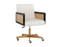 Sunpan Claudette Office Chair in Linoso Ivory
