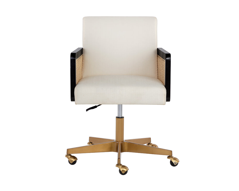 Sunpan Claudette Office Chair in Linoso Ivory