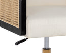 Sunpan Claudette Office Chair in Linoso Ivory