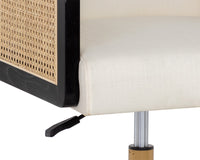 Sunpan Claudette Office Chair in Linoso Ivory