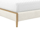 Sunpan Colette Bed In Brown And Belfast Heather Grey/Natural And Effie Linen - King