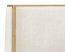 Sunpan Colette Bed In Brown And Belfast Heather Grey/Natural And Effie Linen - King