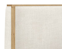 Sunpan Colette Bed In Brown And Belfast Heather Grey/Natural And Effie Linen - King